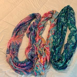 3 Lilly Pulitzer infinity scarves